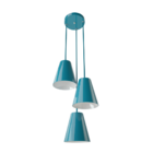 Pendente Una15 3xe27 Tiffany Azul-or165|orluce